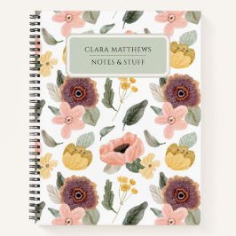 Cuaderno de Acuarela Floral Vintage