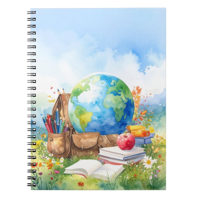 Cuaderno de acuarela para el regreso a clases (Frente)