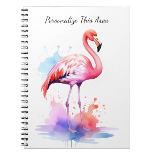 Cuaderno de acuarela personalizada de flamenco
