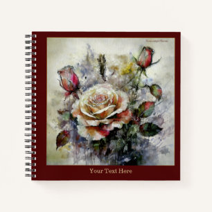 Cuaderno de acuarela Rosa semperflorens