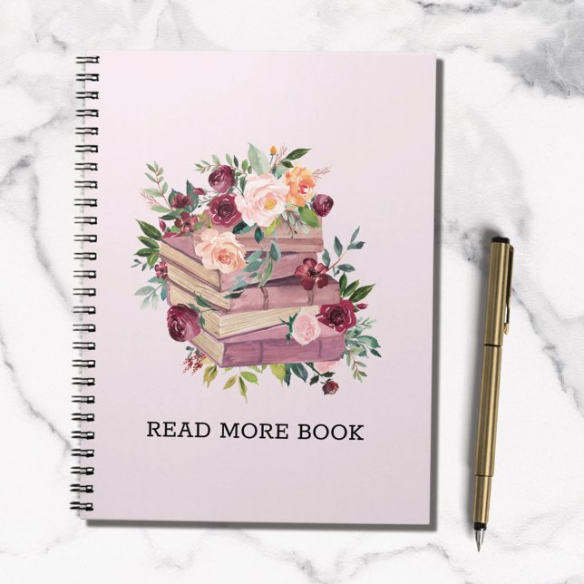 Cuaderno de acuarela y cita de flor de rosa (In situ)