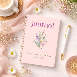Cuaderno de afirmaciones positivas florales