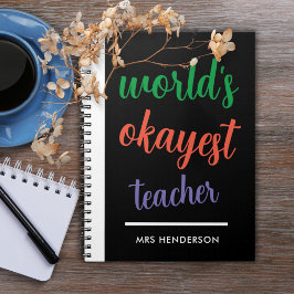 Cuaderno de agradecimiento para maestros divertido