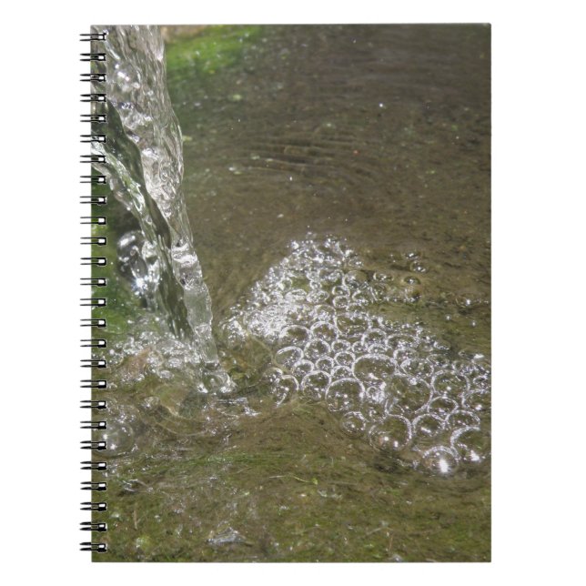 Cuaderno de agua con cascada que chisporrotea (Frente)