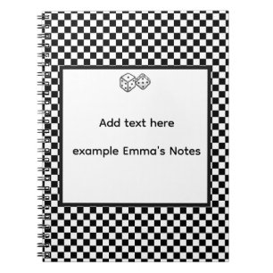 Cuaderno de ajedrez negro y blanco Pers editable