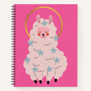 Cuaderno de Alpaca Rosa
