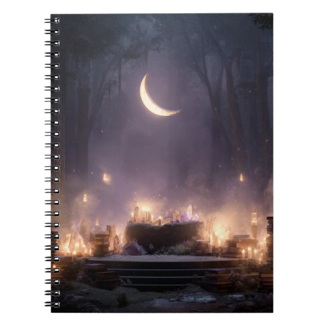 Cuaderno de Altar Crescent Moon Encantado (Frente)