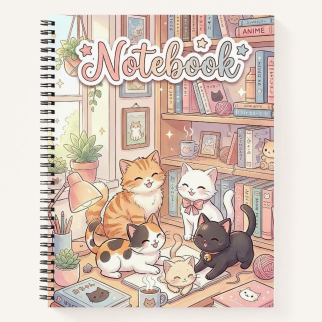 Cuaderno de amigos gatos lindos (Anverso)