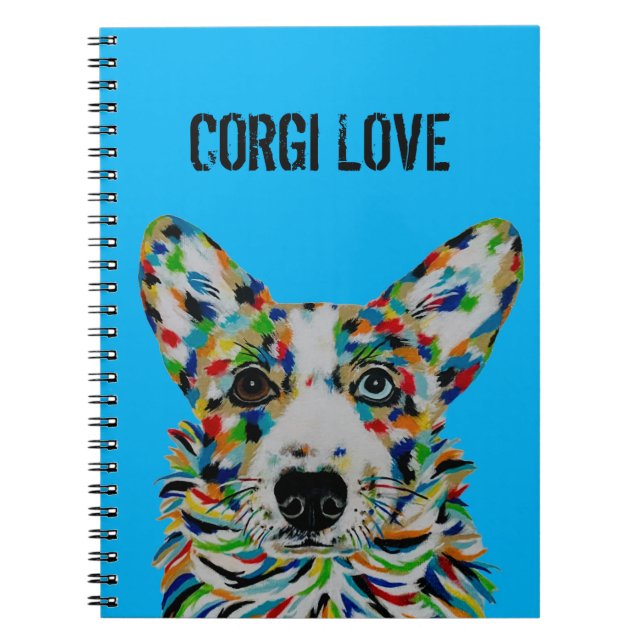 Cuaderno de amor Corgi 6,5" x 8,75" (Frente)