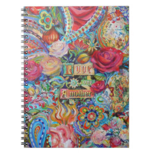 Cuaderno de amor paisley de estilo boho