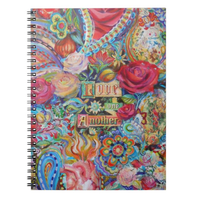 Cuaderno de amor paisley de estilo boho (Frente)