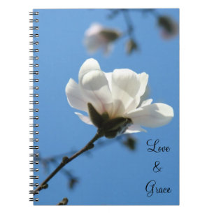 Cuaderno de Amor y Gracia Cielo Azul Magnolia Blan