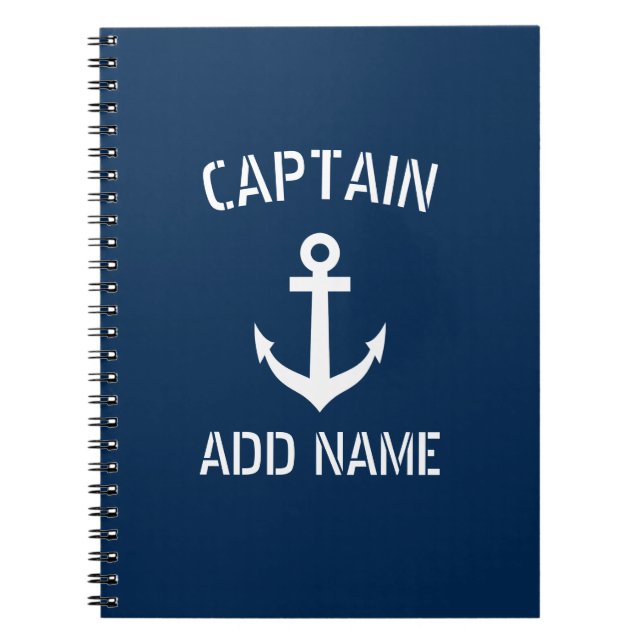 Cuaderno de anclaje náutico del capitán del barco  (Frente)