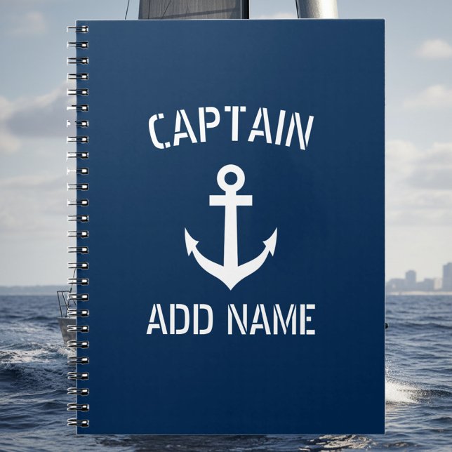Cuaderno de anclaje náutico del capitán del barco  (nautical notebook for boat captain)
