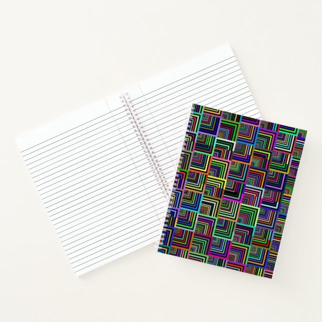 Cuaderno de ángulo derecho colorido (Interior)