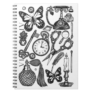 Cuaderno de Antigüedades de Tinta Vintage