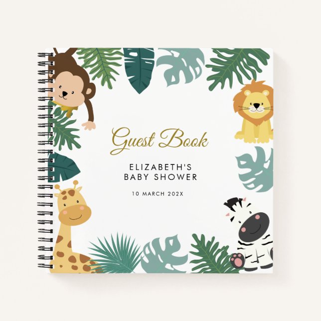 cuaderno de apuntes para bebés de la jungla de saf (Anverso)