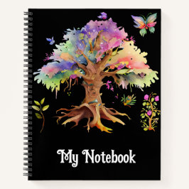 Cuaderno de árbol colorido