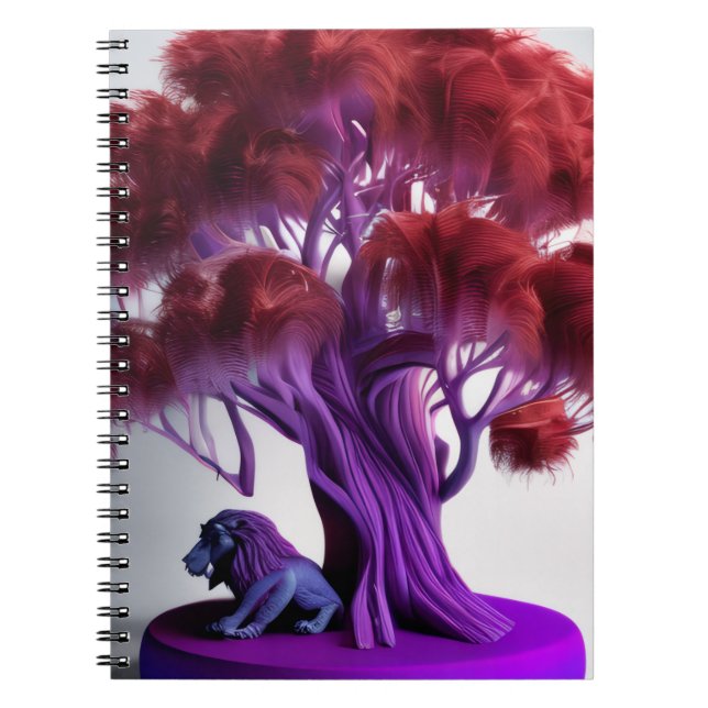 Cuaderno de árbol de león púrpura (Frente)
