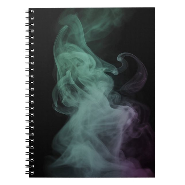 Cuaderno de Arte Abstracto de Humo Verde Místico (Frente)