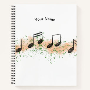 Cuaderno de Arte Abstracto de Notas Musicales Colo