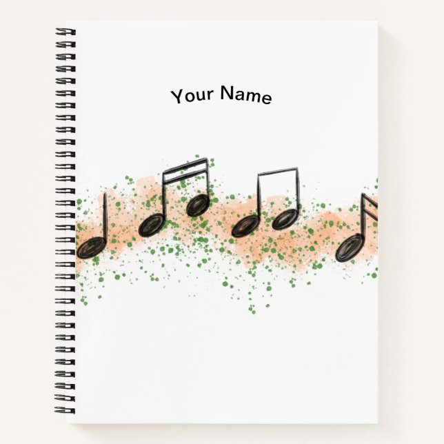 Cuaderno de Arte Abstracto de Notas Musicales Colo (Anverso)