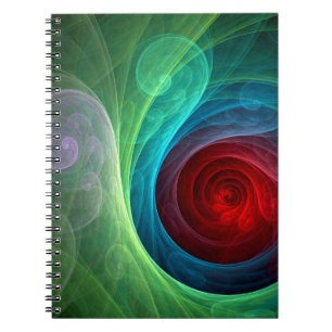 Cuaderno de arte abstracto de tormenta roja