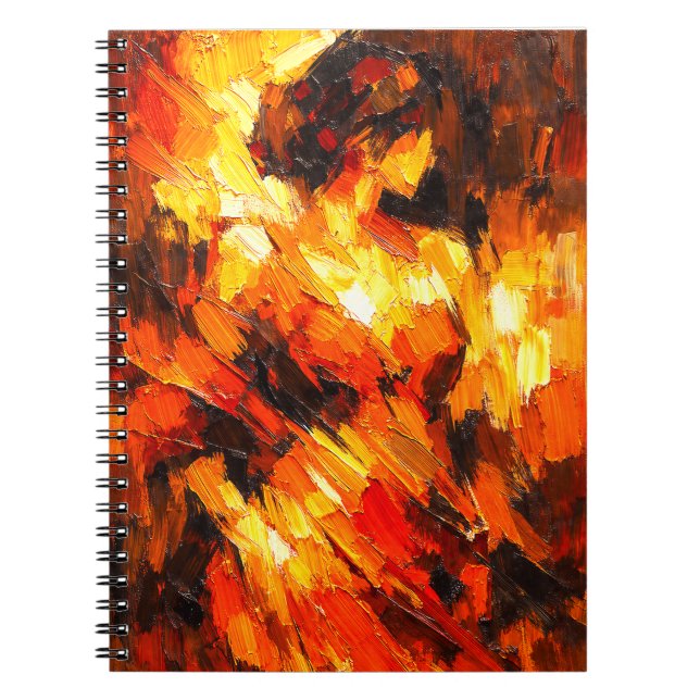 Cuaderno de arte abstracto Flames of Passion (Frente)