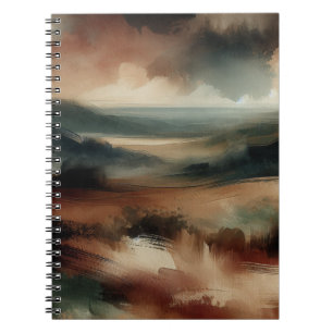 Cuaderno de arte acuarela de abstracto de la tierr