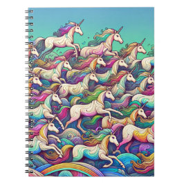 Cuaderno de arte con fantasía de Unicornio arcoiri