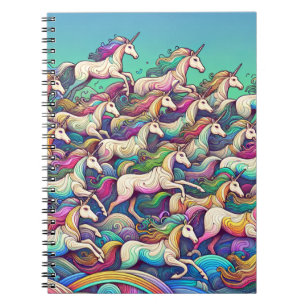 Cuaderno de arte con fantasía de Unicornio arcoiri