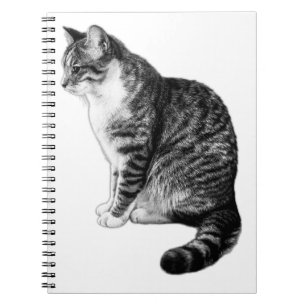 Cuaderno de arte con tinta de gato a rayas Serene