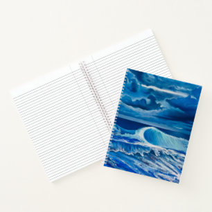 Cuaderno de arte de agua azul versátil