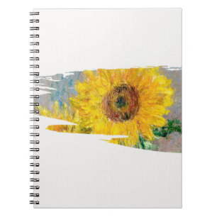 Cuaderno de arte de brocha de girasol dorado