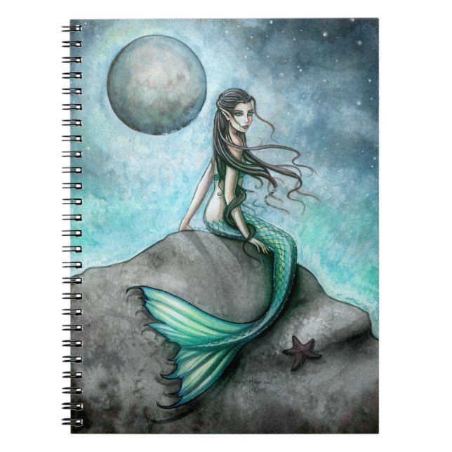 Cuaderno de arte de fantasía de la sirena de la lu (Frente)