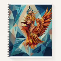 Cuaderno de arte de fénix geométrico