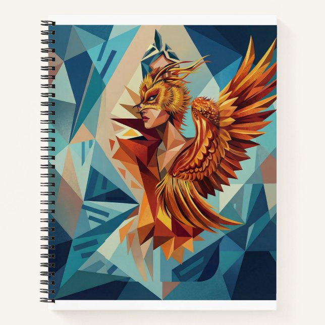 Cuaderno de arte de fénix geométrico (Anverso)