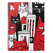 Cuaderno de arte de gatos en Nueva York - Gato cap
