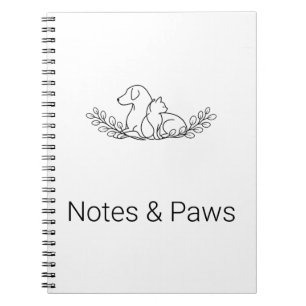 Cuaderno de arte de línea minimalista de perro y g