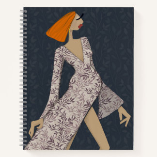 Cuaderno de arte de moda elegante y glamuroso para