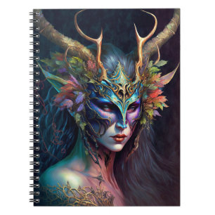 Cuaderno de arte de mujer elfo con fantasía