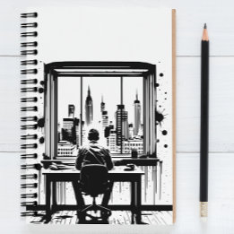 Cuaderno de arte de paisaje urbano de texto person