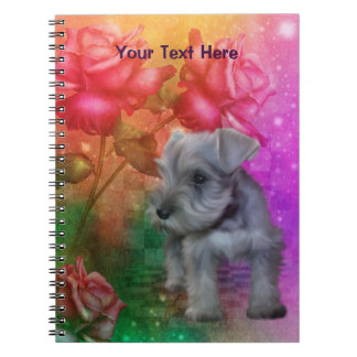 Cuaderno de arte de perro de Schnauzer Puppy Fanta