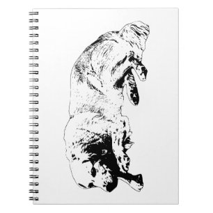 Cuaderno de arte de perro minimalista que aporta u
