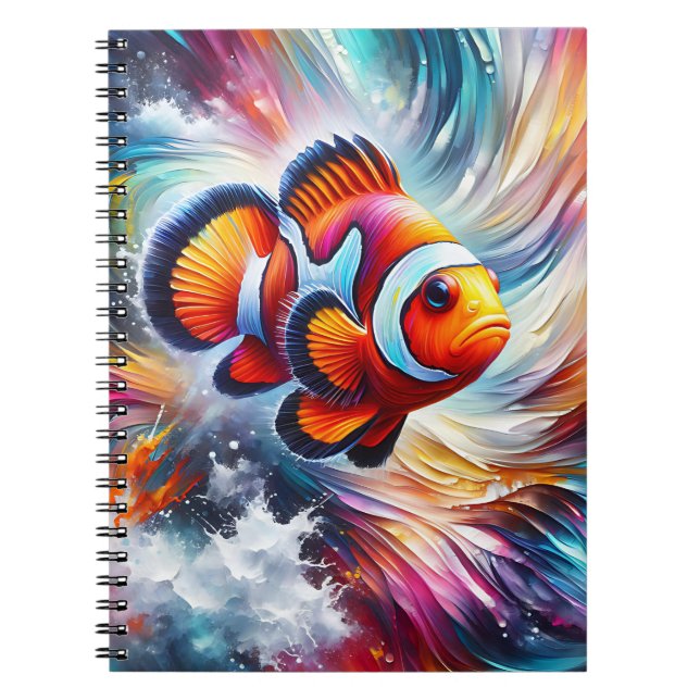 Cuaderno de arte de pez payaso salpicado (Frente)