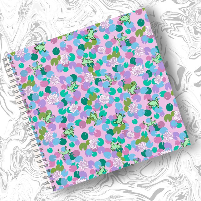Cuaderno de arte de rana con fondo rosa (Subido por el creador)