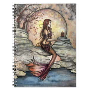 Cuaderno de arte de sirena de laguna tranquila