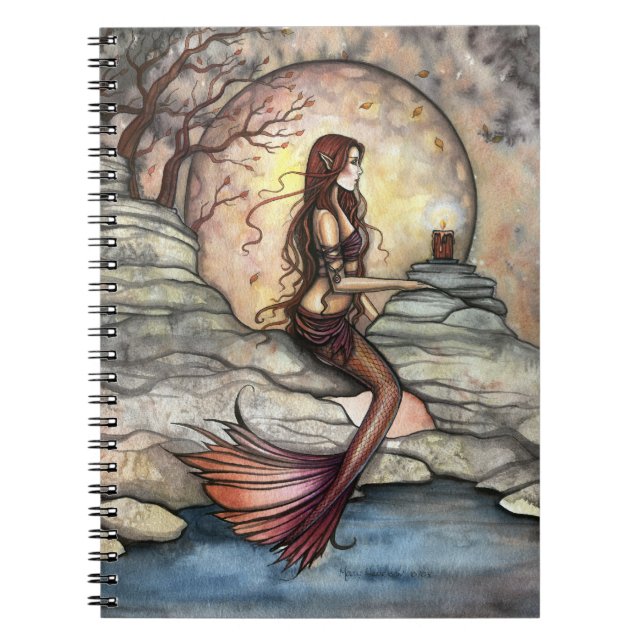 Cuaderno de arte de sirena de laguna tranquila (Frente)