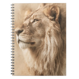 Cuaderno de arte de vida silvestre del león majest