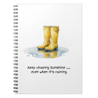 Cuaderno de arte en acuarela de botas de agua amar